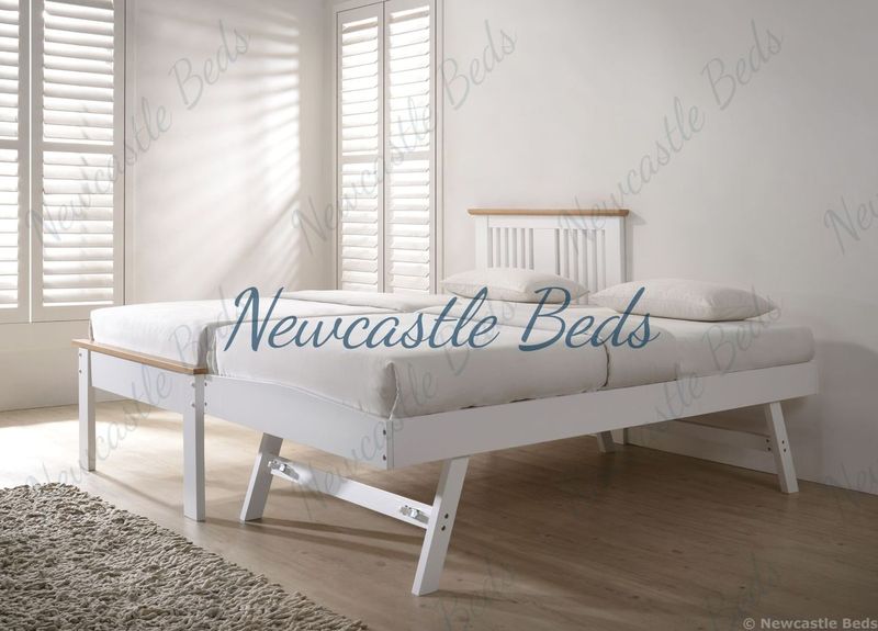 Halkyn Guest Bed White & Oak Newcastle Beds