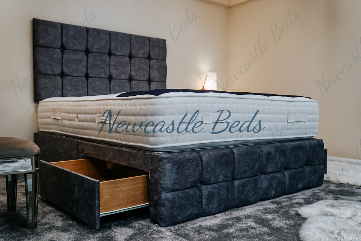 Quad Divan Set with Headboard & Footboard Newcastle Beds